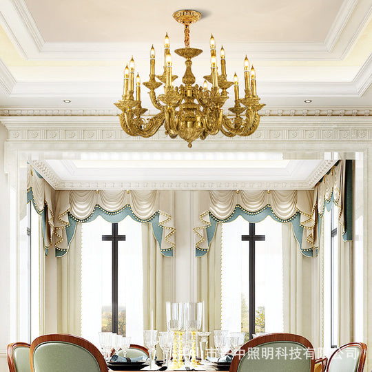 Sloane French Baroque Crystal Copper Branch Chandelier - DecorGlobe