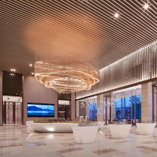 Aurora Custom Build Spiral Large LED Chandelier