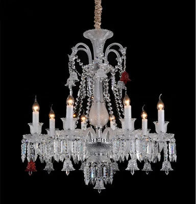 Lustre en cristal style bougie pour salon et restaurant