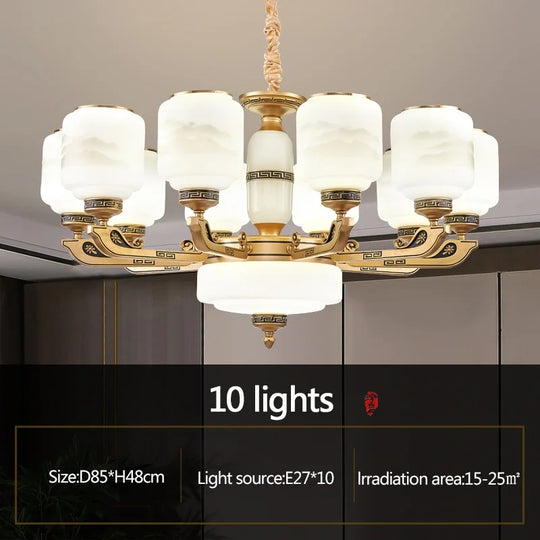 Modern Brushed Glass Chandelier for Living Room and Dining Area