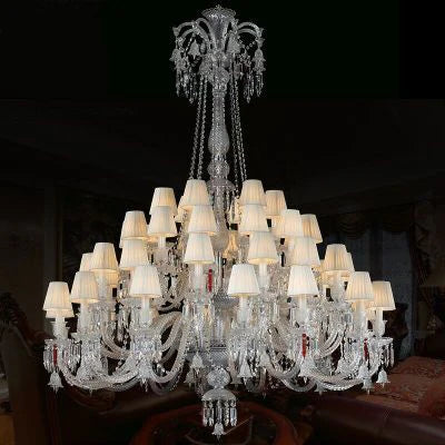 Lustre en cristal style bougie pour salon et restaurant
