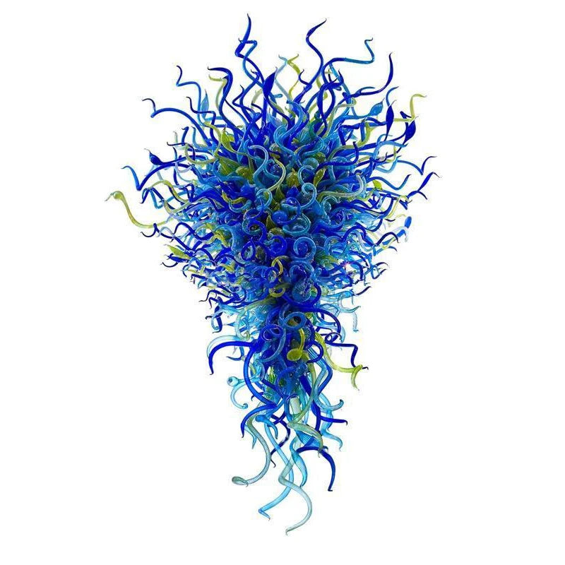 Suspension de luxe en verre soufflé à la main pour la décoration d'escalier