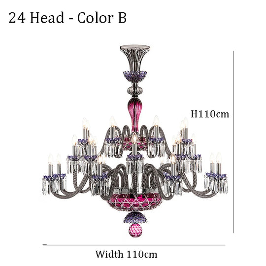 Large Crystal Chandelier for Foyer and Living Room