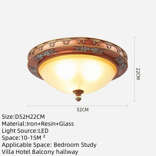 European Luxury Retro Iron Chandelier with Frosted Glass