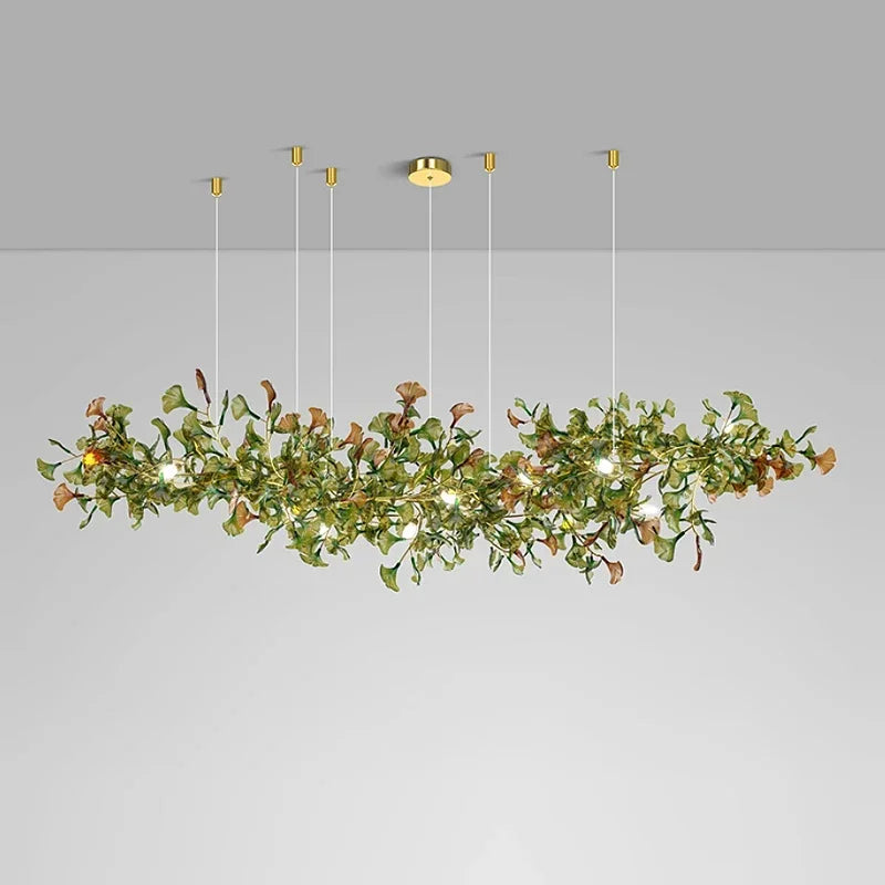 Luxury Ginkgo Leaf Glass Branch Chandelier