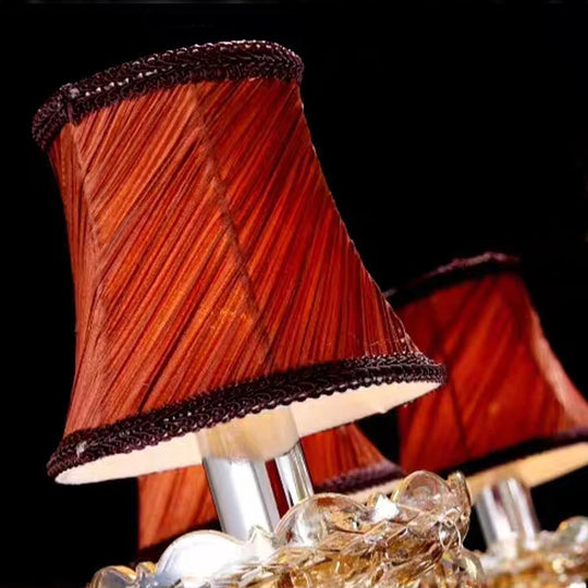 Lustre en cristal à 3 niveaux pour escalier et hall d'hôtel