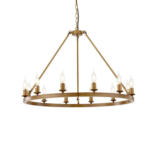 Wagon Wheel Chandelier Pendant Light for Cafés and Restaurants