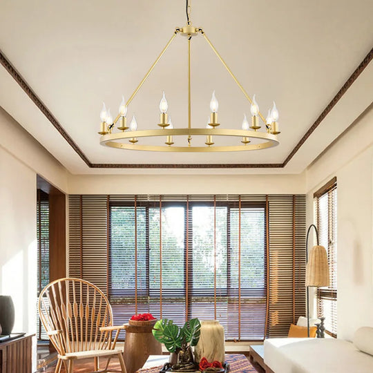 Wagon Wheel Chandelier Pendant Light for Cafés and Restaurants