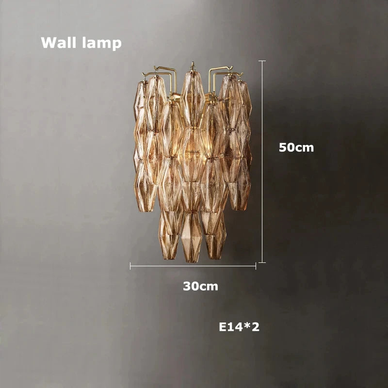 Retro Champagne Pendant Light for Large Living Room Lighting