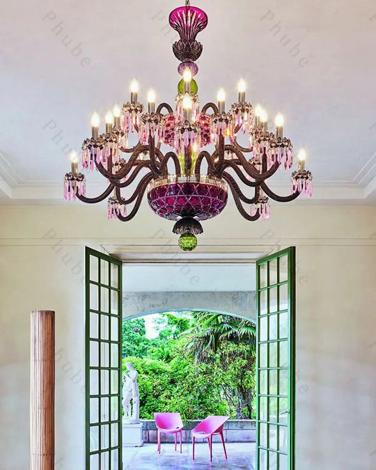 Large Crystal Chandelier for Foyer and Living Room