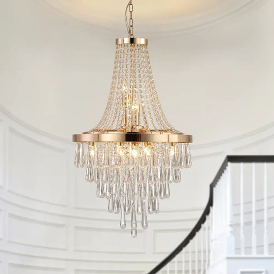 Arabelle 19.7-Inch Gold & Chrome Crystal Chandelier Chandelier