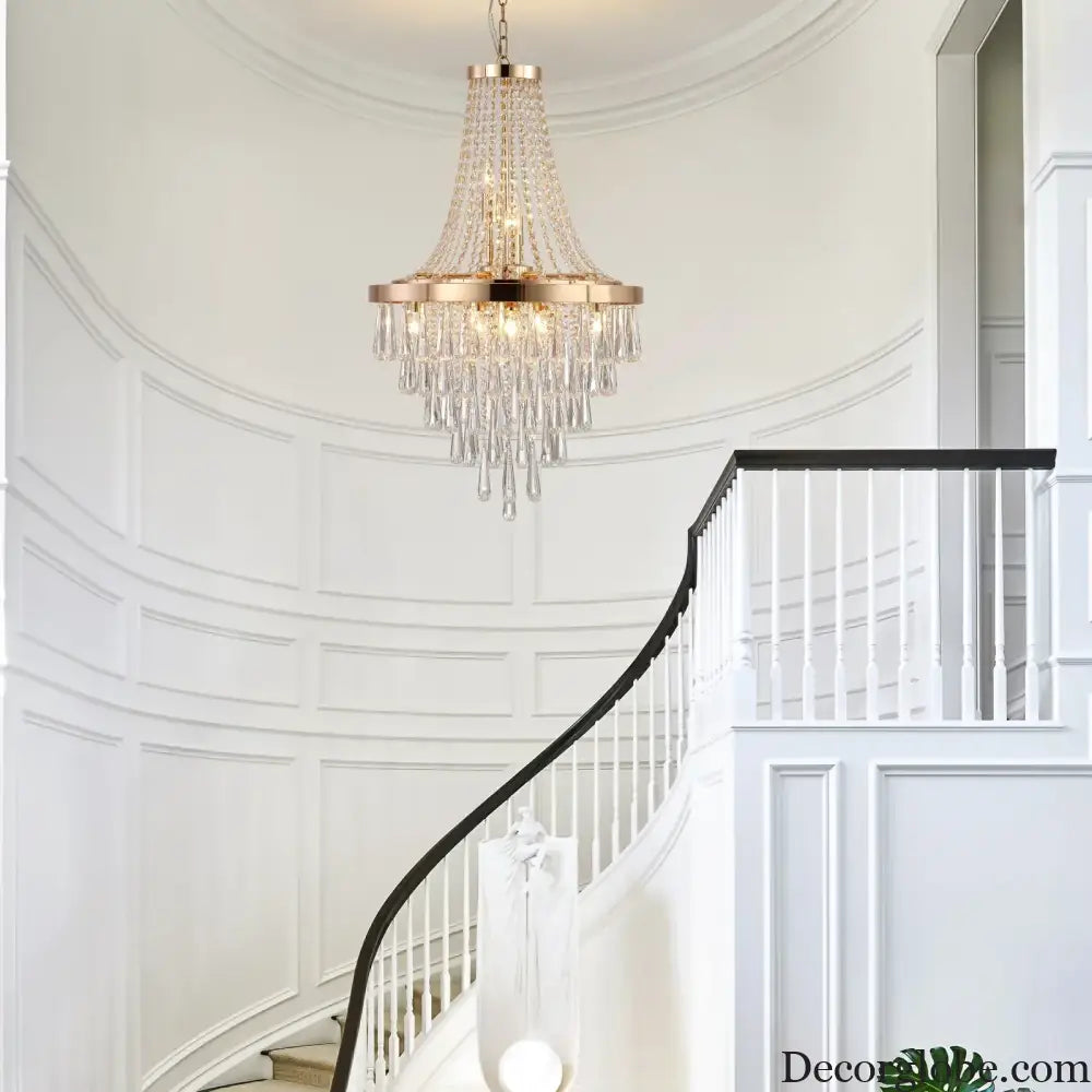 Arabelle 19.7-Inch Gold & Chrome Crystal Chandelier Chandelier