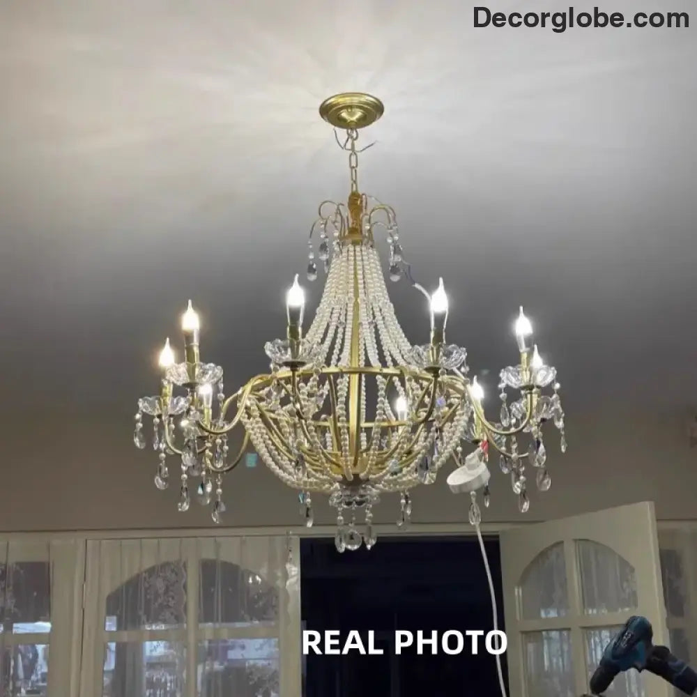 ARDELLE French Crystal Mid-Century Luxury Chandelier Chandelier