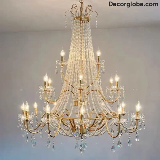 ARDELLE French Crystal Mid-Century Luxury Chandelier Chandelier