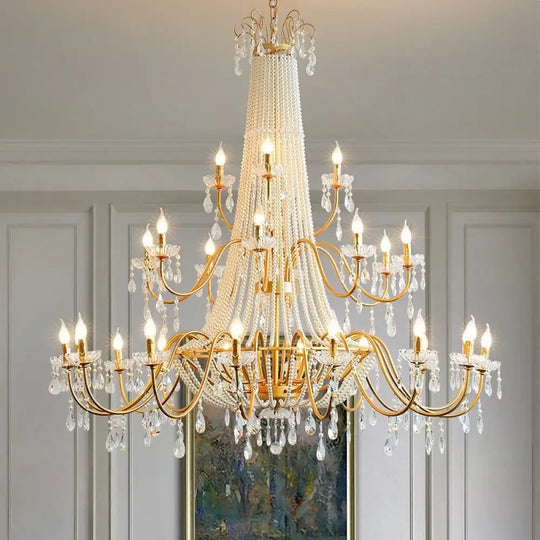 ARDELLE French Crystal Mid-Century Luxury Chandelier Chandelier
