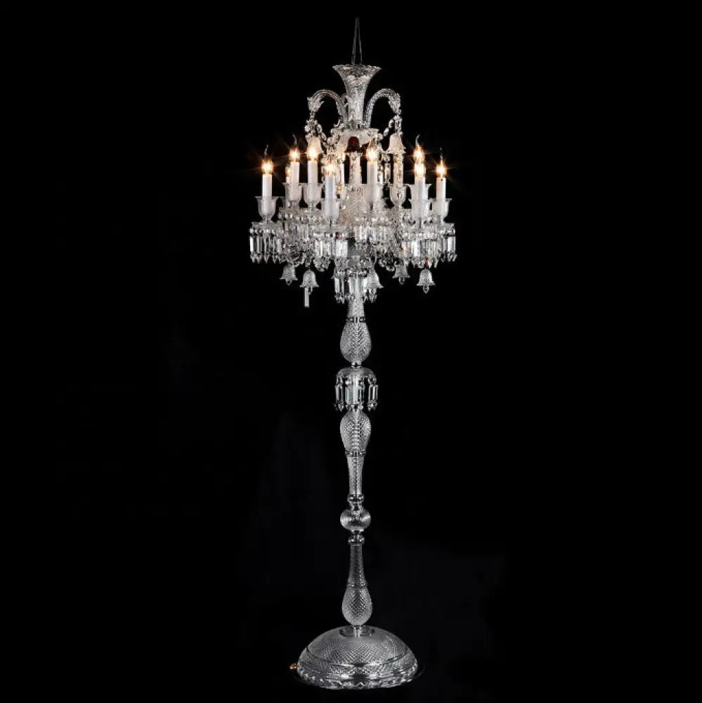 European Style Villa Living Room Crystal Floor Lamp Modern Simple Study Bedroom Bedside Lamp Hotel Model Room Floor