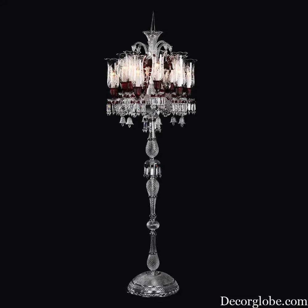 European Style Villa Living Room Crystal Floor Lamp Modern Simple Study Bedroom Bedside Lamp Hotel Model Room Floor Lamp