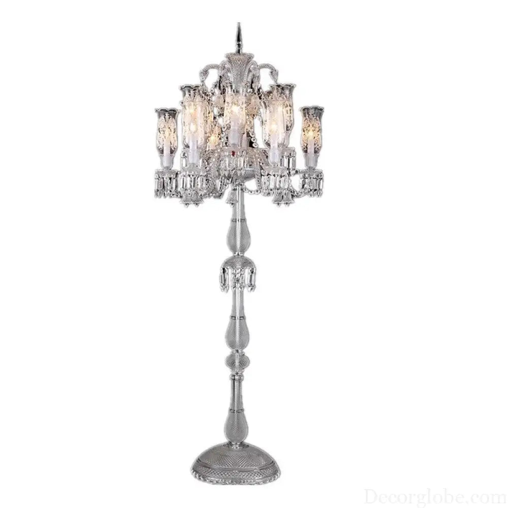 European Style Villa Living Room Crystal Floor Lamp Modern Simple Study Bedroom Bedside Lamp Hotel Model Room Floor Lamp