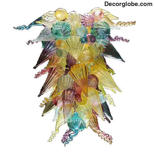 AUREX Gold Hand-Blown Glass Art Pendant Chandelier W50xH70cm chandelier