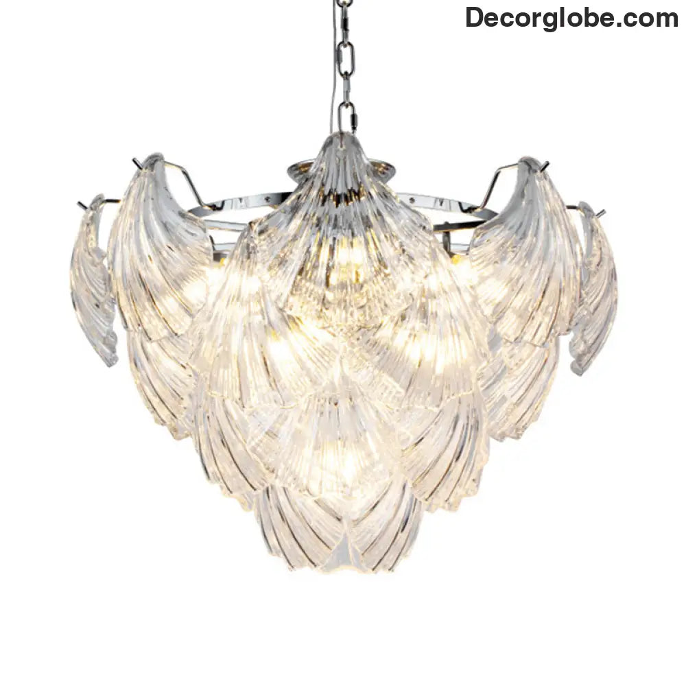 Brielle's Crystal Chandelier - Modern Elegance with Tapered Petals (10 Lights) - DecorGlobe