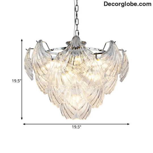 Brielle's Crystal Chandelier - Modern Elegance with Tapered Petals (10 Lights) - DecorGlobe