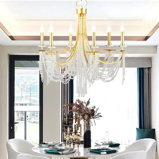 Candle Ceiling Chandeliers - LED Lustres for Classical Home Decoration Pendant Lighting in Living and Dining Rooms - DecorGlobe