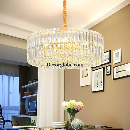 Captivate with Brilliance: Stella's Modern Crystal Chandelier - DecorGlobe