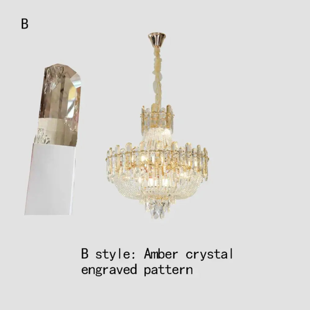 New Design Colorful Luxury Crystal Chandelier - Modern Artistry with Adjustable Chain for Living Rooms and Bedrooms - DecorGlobe