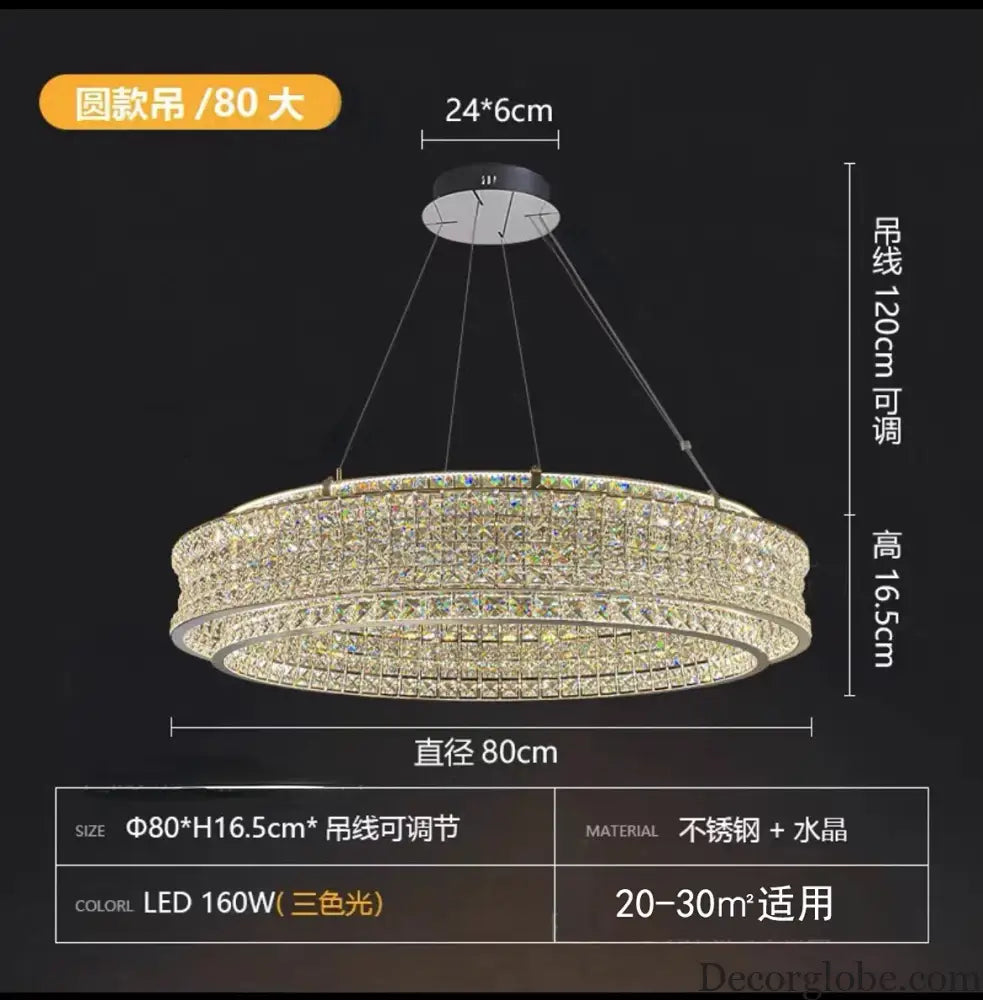 New crystal ceiling lamp living room chandelier lamp creative designer high-end luxury hall restaurant main lamp