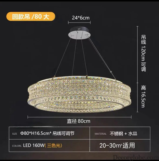 New crystal ceiling lamp living room chandelier lamp creative designer high-end luxury hall restaurant main lamp
