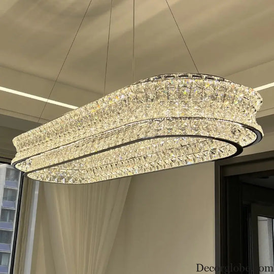 New crystal ceiling lamp living room chandelier lamp creative designer high-end luxury hall restaurant main lamp