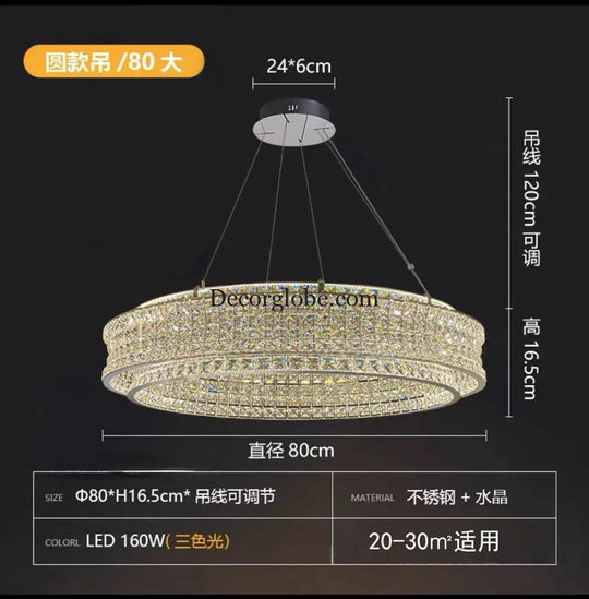 New crystal ceiling lamp living room chandelier lamp creative designer high-end luxury hall restaurant main lamp