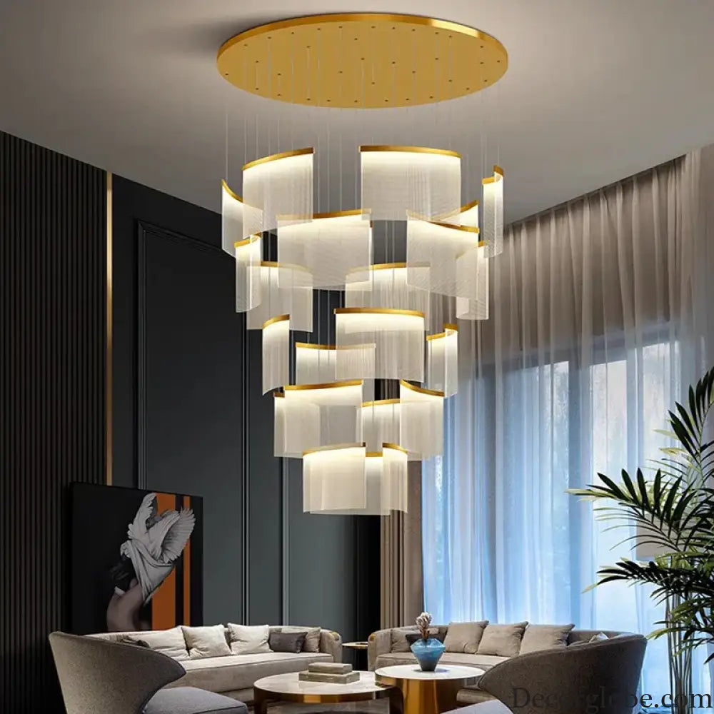 Chic Nordic Stair Chandelier - Versatile Pendant and Ceiling Lights for Living and Dining Rooms, Elevating Indoor Lighting and Home Decor - DecorGlobe