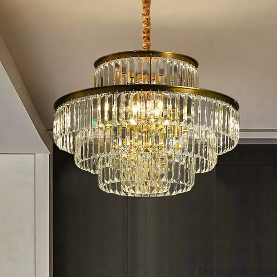 Claire's Illuminating Crystal Pendant: Modern Elegance for Your Living Room - DecorGlobe