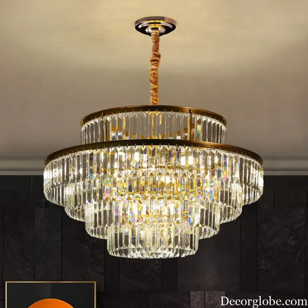 Claire's Illuminating Crystal Pendant: Modern Elegance for Your Living Room - DecorGlobe
