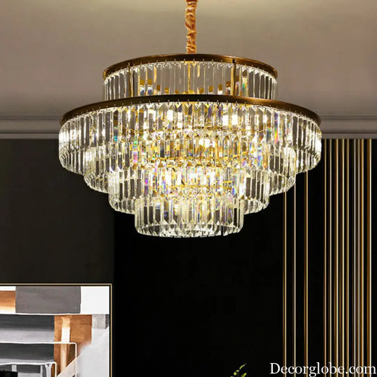 Claire's Illuminating Crystal Pendant: Modern Elegance for Your Living Room - DecorGlobe