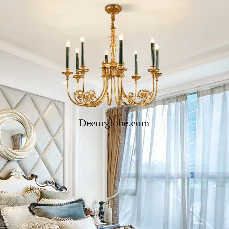 French style chandelier simple retro Villa living room study bedroom dining room lamps European American style light