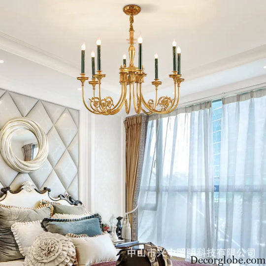 French style chandelier simple retro Villa living room study bedroom dining room lamps European American style light