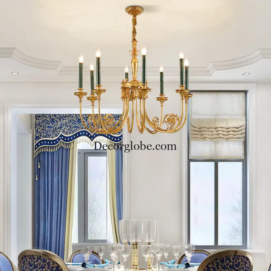 French style chandelier simple retro Villa living room study bedroom dining room lamps European American style light