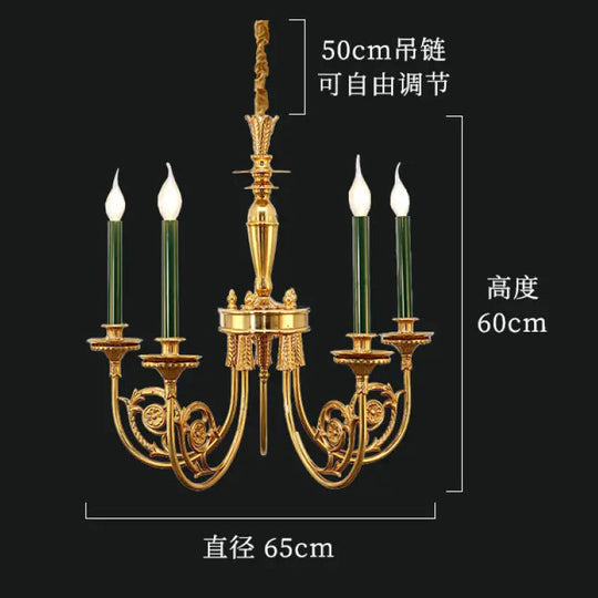 French style chandelier simple retro Villa living room study bedroom dining room lamps European American style light