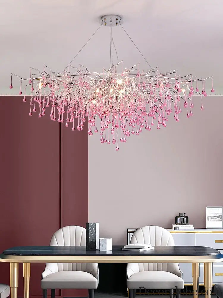 Creative Tree Branch Chandelier - Illuminate Your Bedroom or Girl's Room with Whimsical Charm - DecorGlobe
