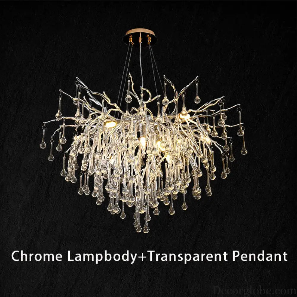 Creative Tree Branch Chandelier - Illuminate Your Bedroom or Girl's Room with Whimsical Charm - DecorGlobe