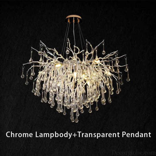 Creative Tree Branch Chandelier - Illuminate Your Bedroom or Girl's Room with Whimsical Charm - DecorGlobe