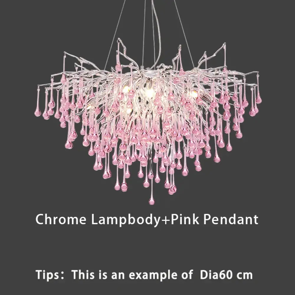 Creative Tree Branch Chandelier - Illuminate Your Bedroom or Girl's Room with Whimsical Charm - DecorGlobe