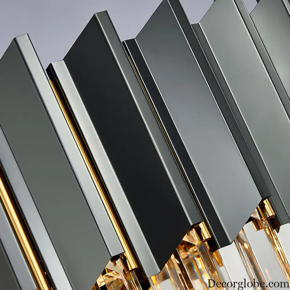 Evelyn's Crystal Chandelier - Modern Elegance with Tiered Design - DecorGlobe