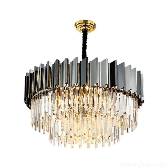 Evelyn's Crystal Chandelier - Modern Elegance with Tiered Design - DecorGlobe