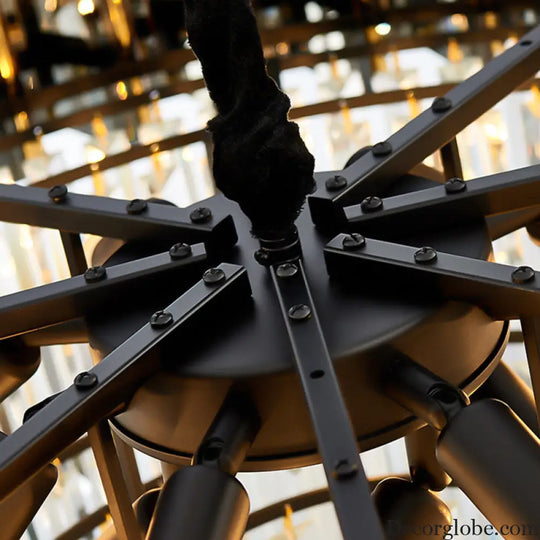 Evelyn's Crystal Chandelier - Modern Elegance with Tiered Design - DecorGlobe