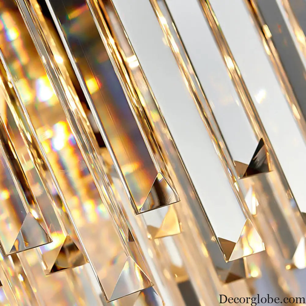 Evelyn's Crystal Chandelier - Modern Elegance with Tiered Design - DecorGlobe