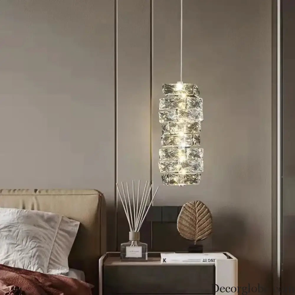 Sophisticated Crystal LED Pendant Lights - Dimmable, Ideal for Living and Dining Rooms - Luxurious Ring Design - DecorGlobe