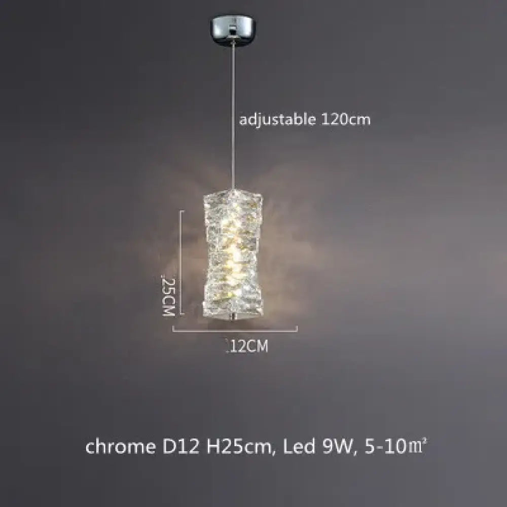 Sophisticated Crystal LED Pendant Lights - Dimmable, Ideal for Living and Dining Rooms - Luxurious Ring Design - DecorGlobe